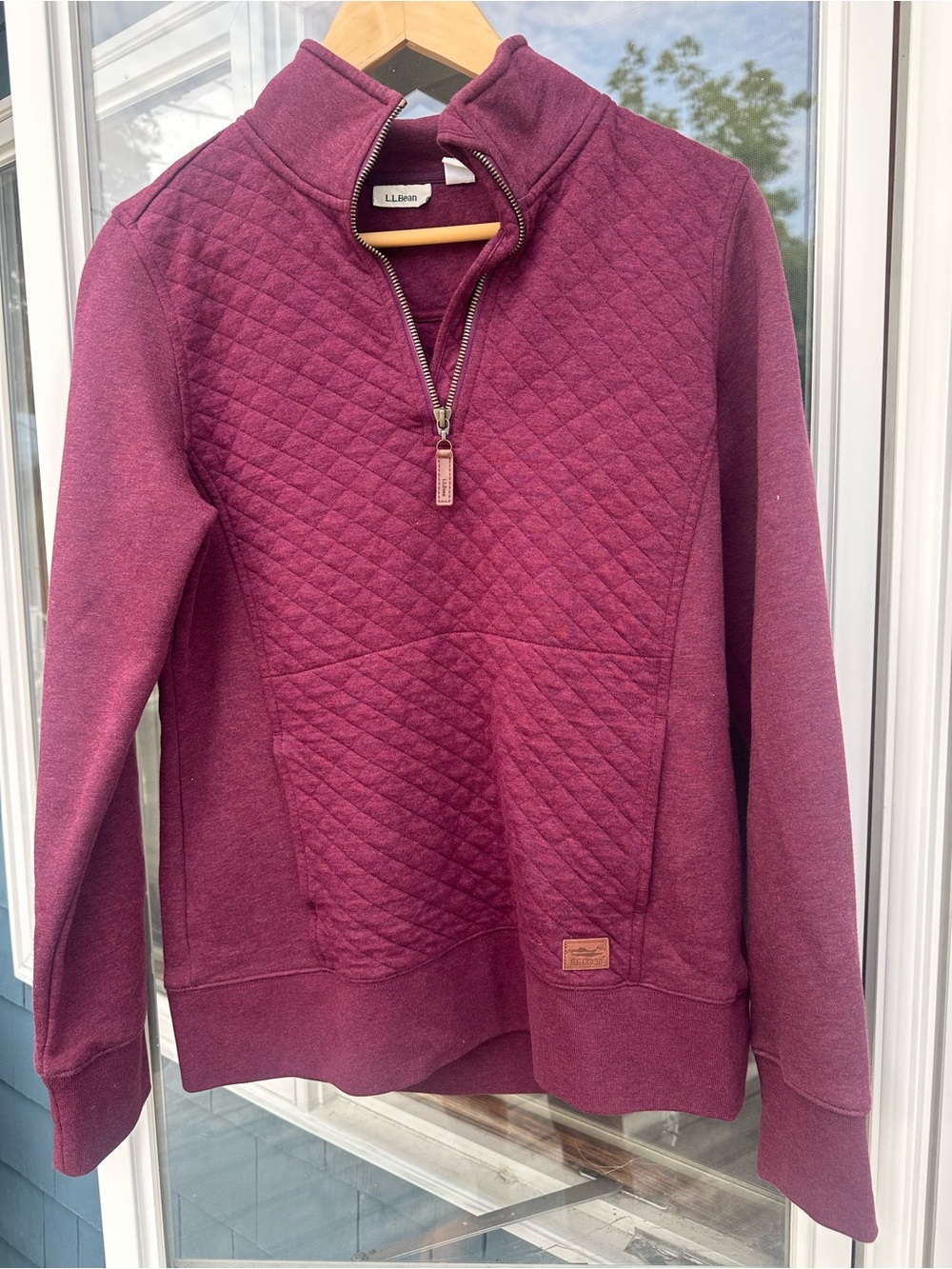 L.L Bean Quilted Quarter-Zip Pullover